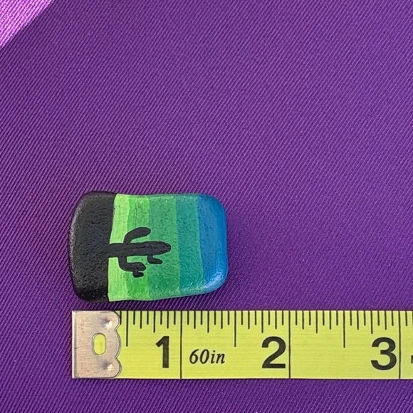 3/$12 Hand-Painted Stones - Cactus - Picture 5 of 6